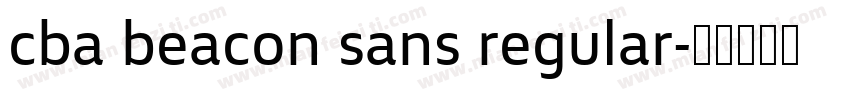 cba beacon sans regular字体转换
